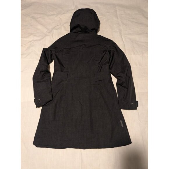 Merrell women's size small opti-shell gray black thigh length rain jacket - Picture 8 of 12